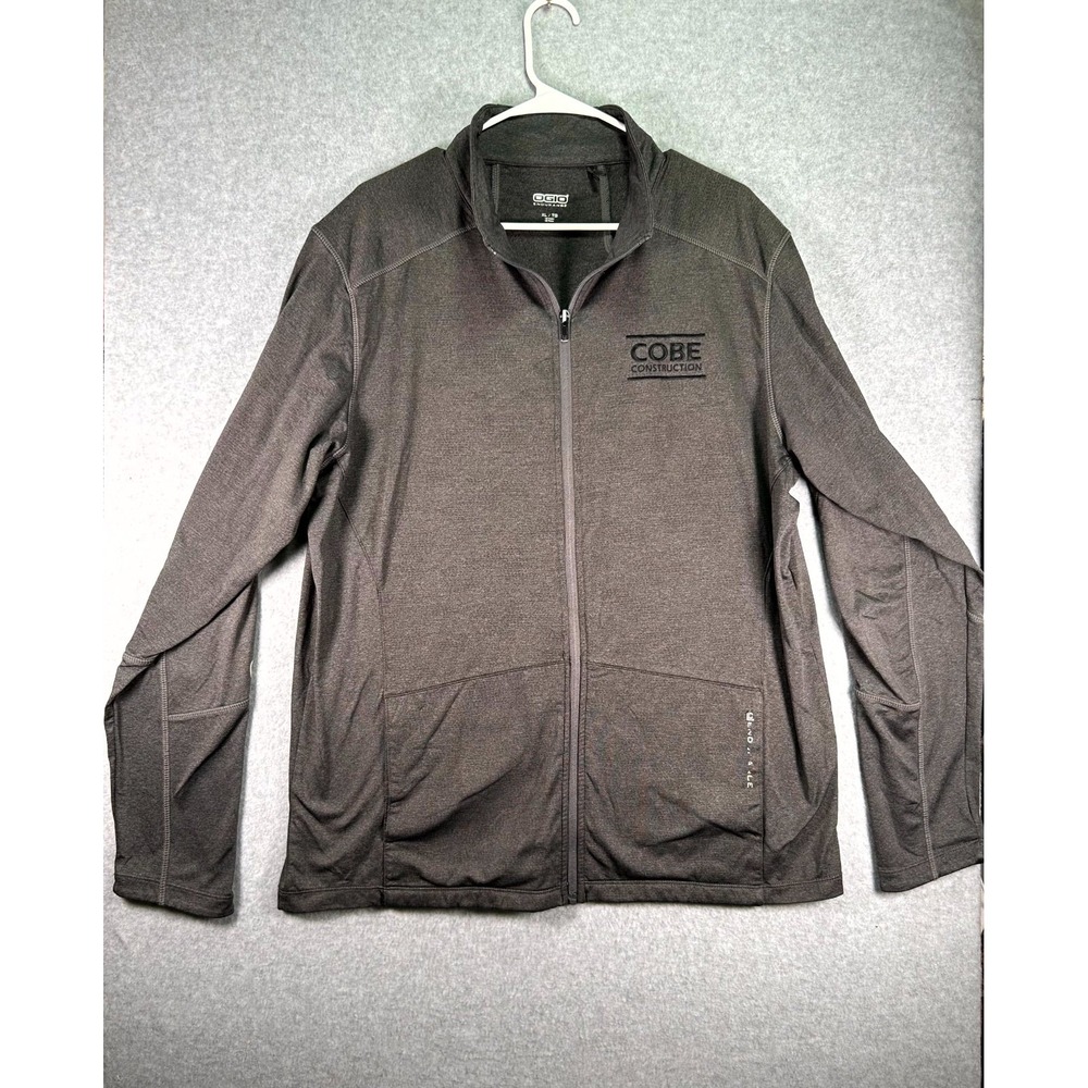 OGIO Endurance Jacket Mens XL Gray Cobe Construction Embroidered Logo Full Zip